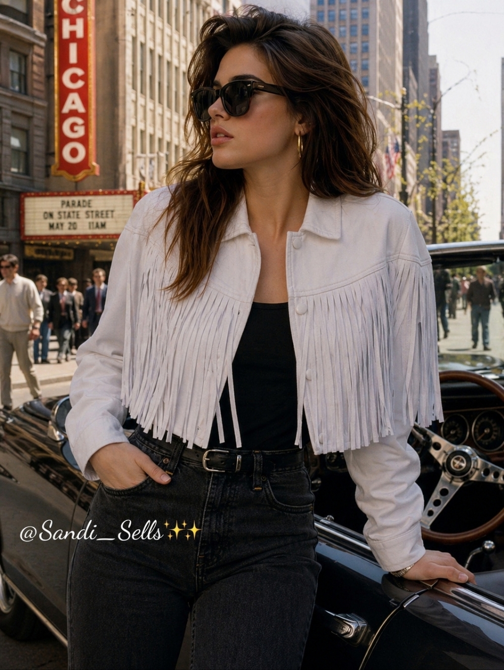 Ferris Bulers Day Off White Fringe Button-Front Jacket - Paramount Pictures